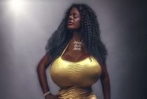 Cute ebony girl deeply
